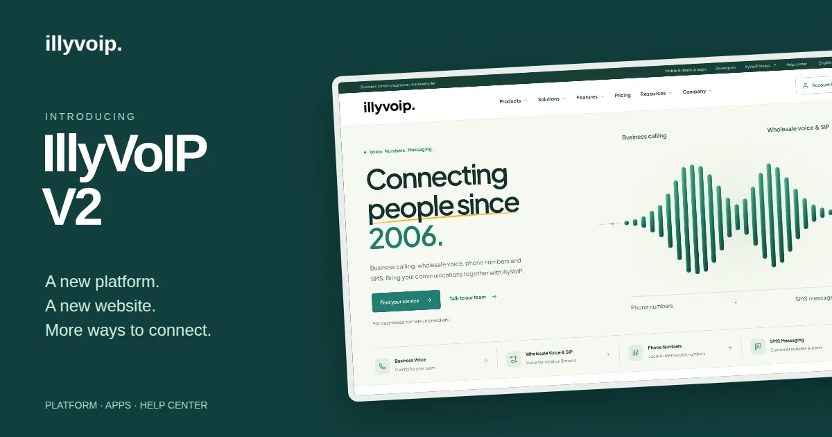 IllyVoIP V2 launch cover featuring the new IllyVoIP website.