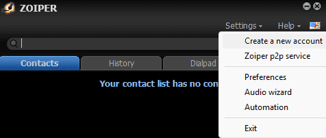 Create New Account