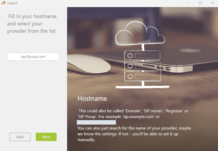 Zoiper Hostname