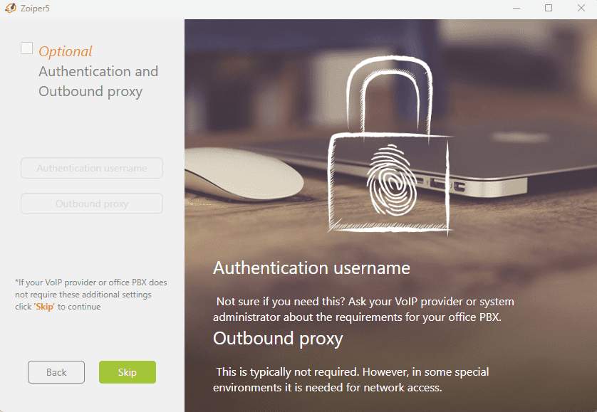 Zoiper Authentication
