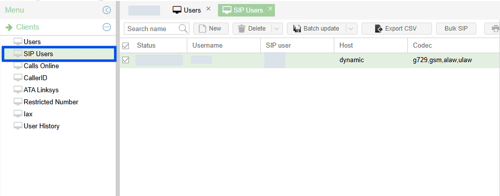 Auto-generated SIP user in MagnusBilling