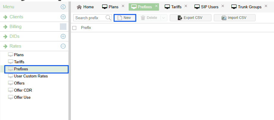 Add prefix manually