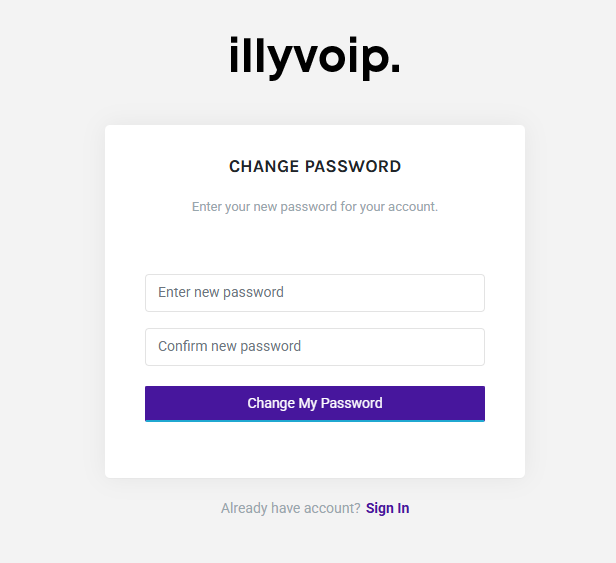 Change Password Page