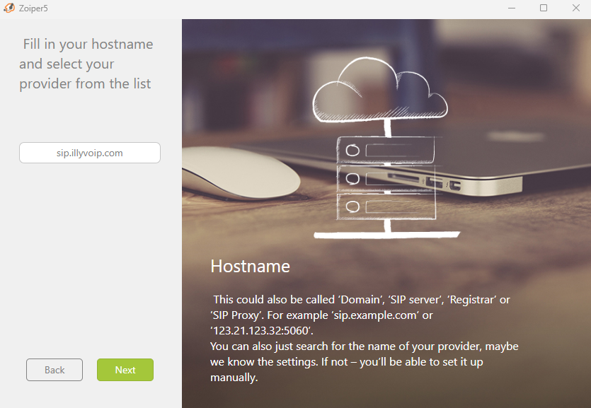 Zoiper Hostname