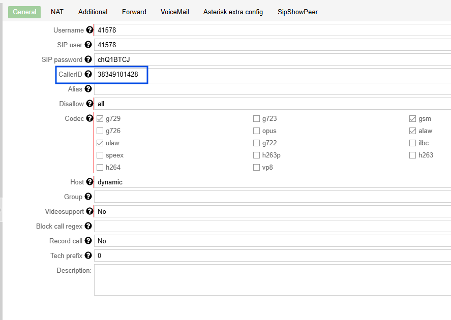 Assign Caller ID