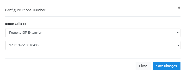 Route to an External SIP Server