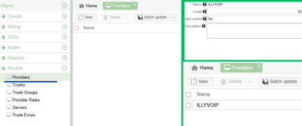 Create provider in MagnusBilling