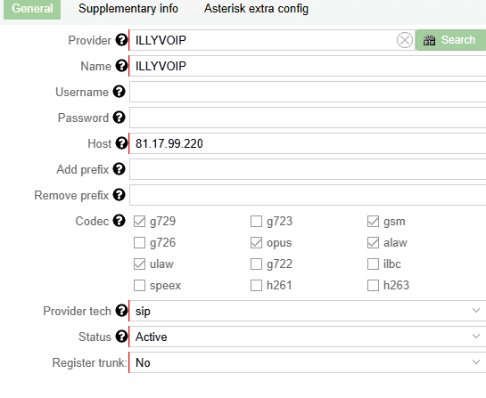 IP-auth trunk configuration in MagnusBilling