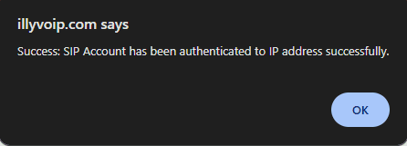 IP added successfully confirmation