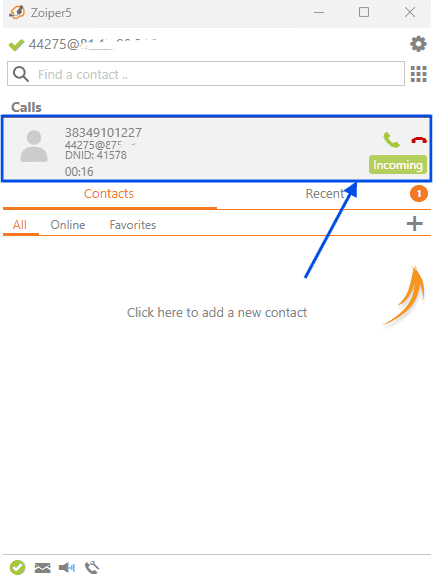 Testing inbound call to DID number